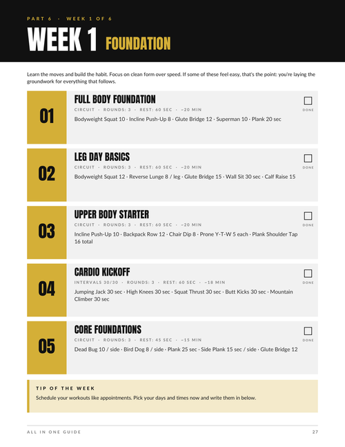 ALL IN ONE - FULL BODY TRANSFORMATION GUIDE